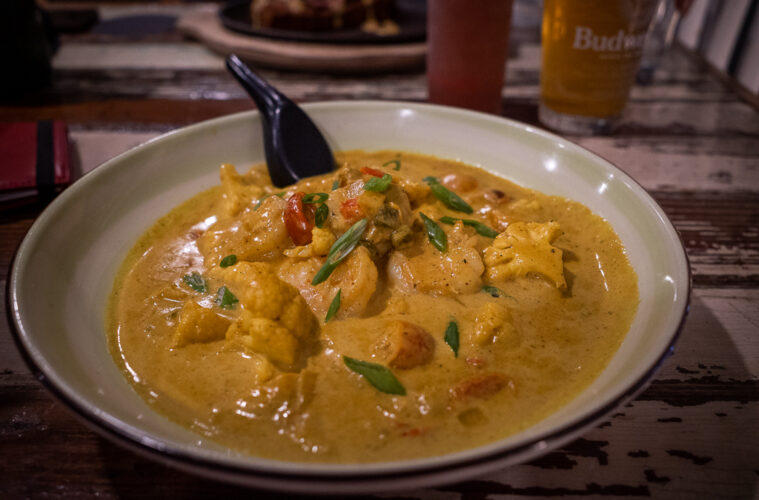 Curry Shrimp and Grits at the Common Restaurant