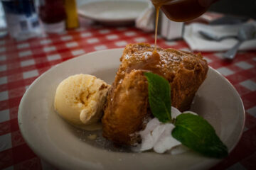 Fried pound cake from the Crystal Beer Parlor located in Savannah, GA