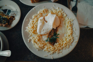 Bird's Nest dish at the Goose Feathers Cafe in downtown Savannah, Ga